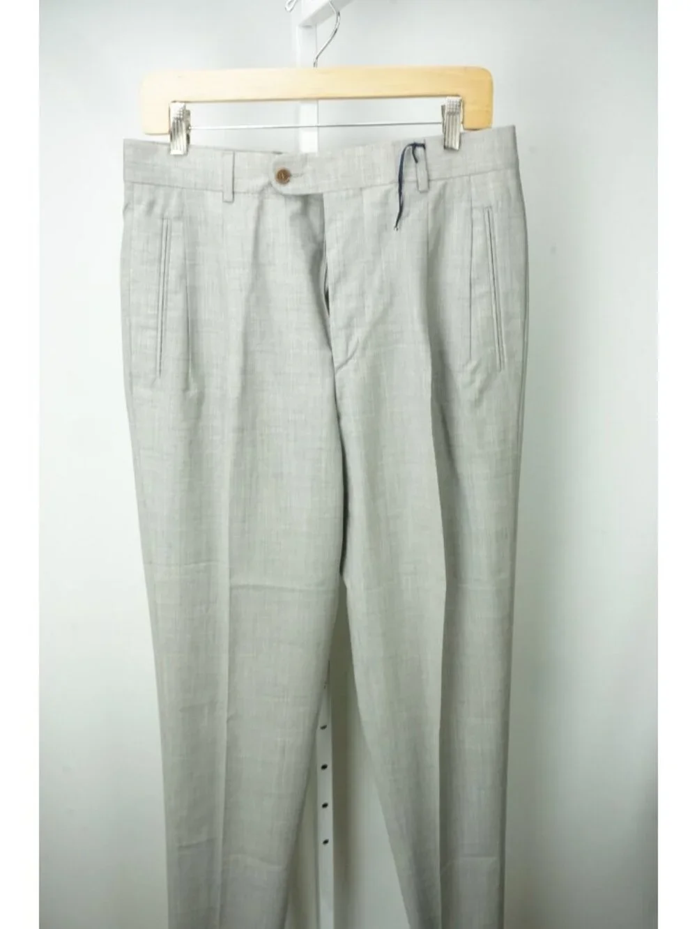 Zanella Outdoor Light Gray 100% Wool Dress Pant 48R EU BRAND NEW